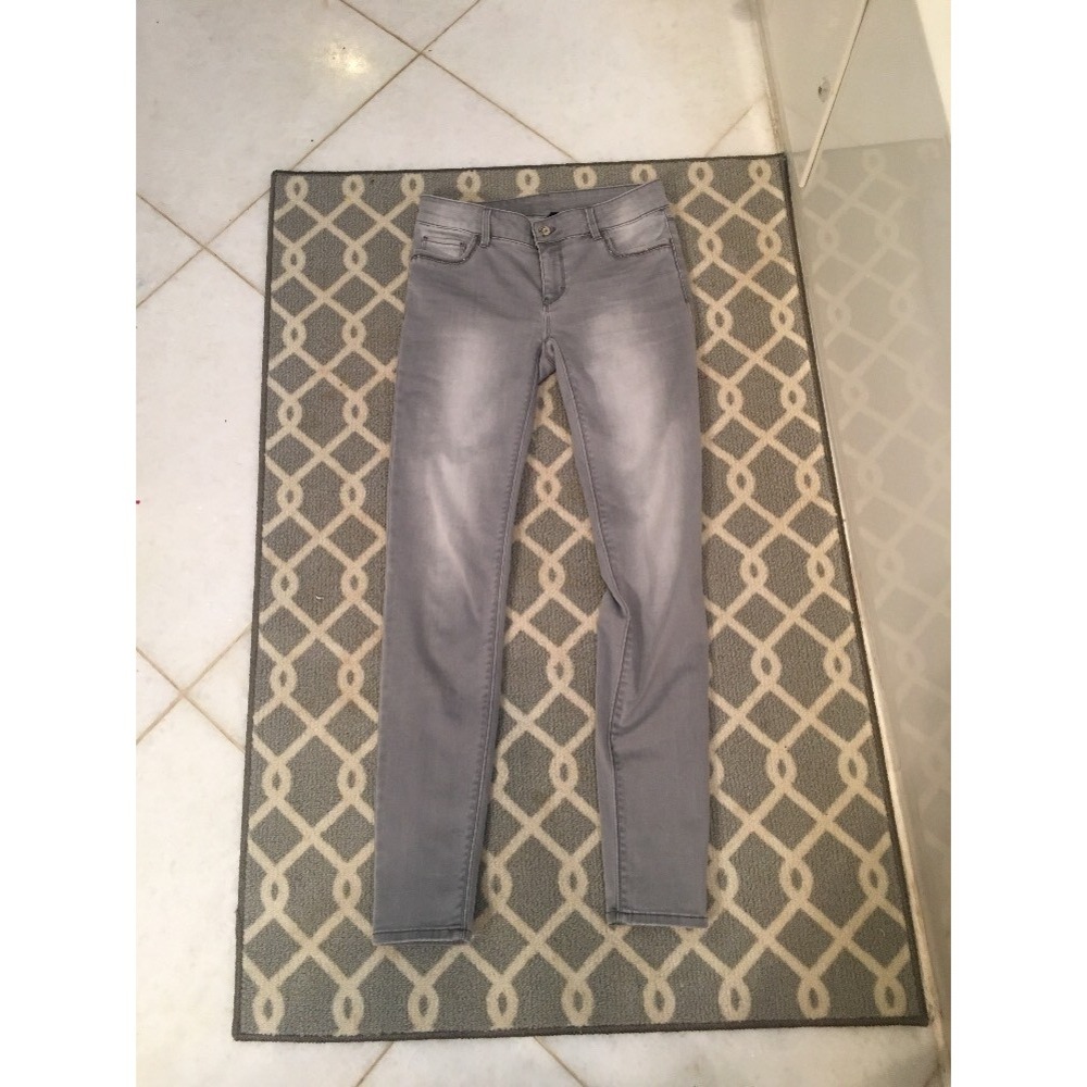 White House Black Market Womens Jeans Size 0 Gray Crystal Skinny Leg